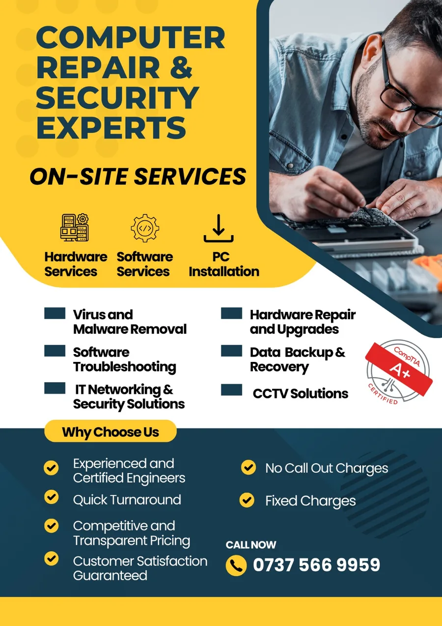 Hawk Eyes Cyber Tech computer repair and security services overview